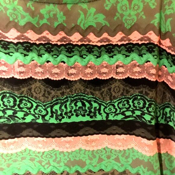 Emma Cook Green Pink Black Silk Camisole Sz 12 - Picture 5 of 6